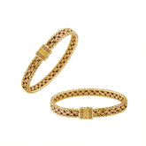 AB-1146-GP-7.5" Sterling Silver Gold Plated Bracelet Jewelry Bali Designs Inc